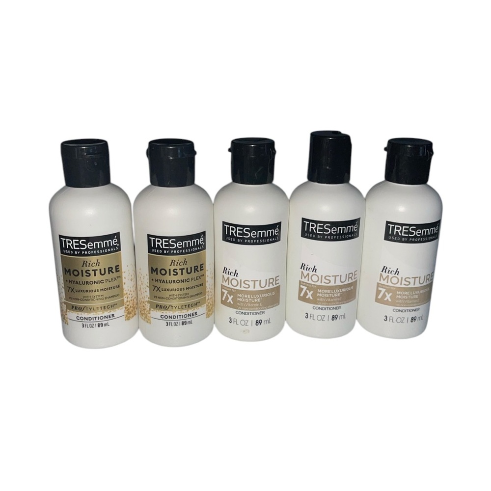 Lot Of 5 TRESemmé Rich Moisture Hyaluronic Plex Travel Size Conditioner, 3 Oz